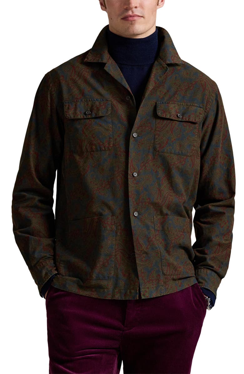 Polo Ralph Lauren Paisley Print Cotton Oxford Button-Up Shirt, Main, color, Chesterton Paisley