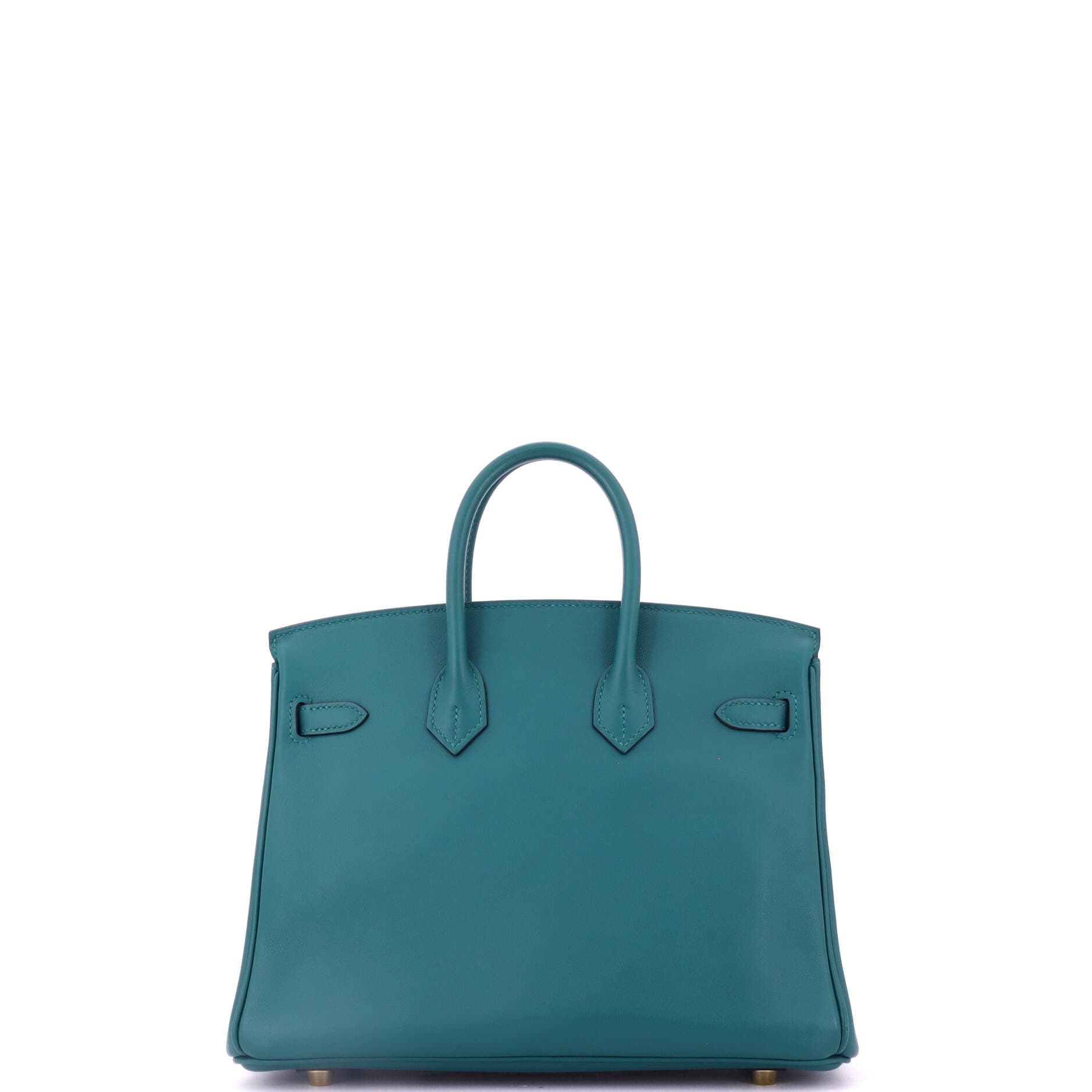 Pre-Owned Hermes Birkin Handbag Green Swift with Gold Hardware 25, Alternate, color, Vert Bosphore