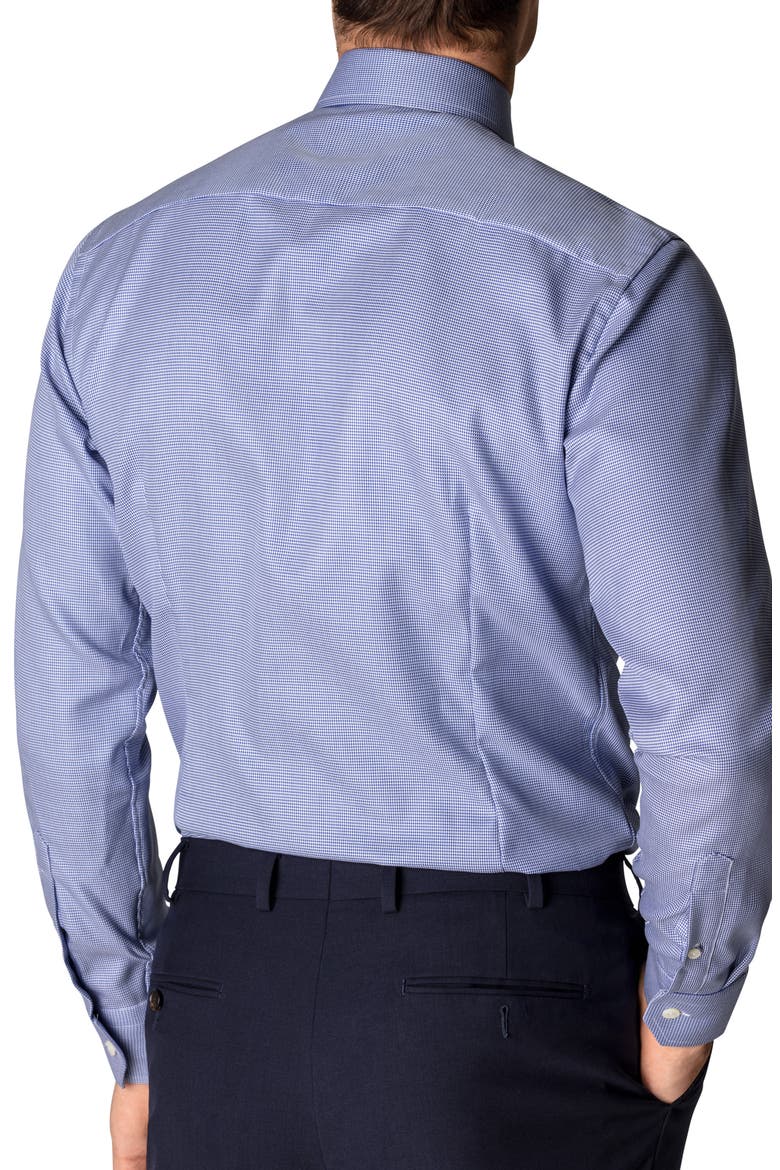 Contemporary Fit Houndstooth Dress Shirt, Alternate, color, BLUE