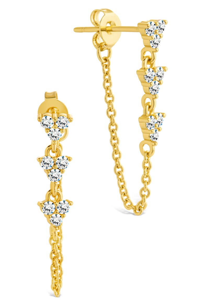 Luci Chain Drop Earrings, Main, color, GOLD
