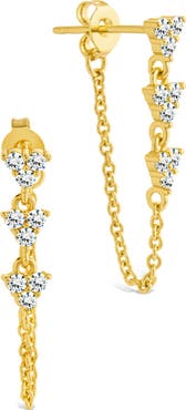 Sterling Forever Luci Chain Drop Earrings