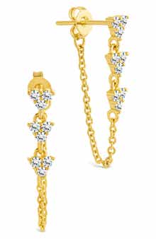 Sterling Forever Luci Chain Drop Earrings