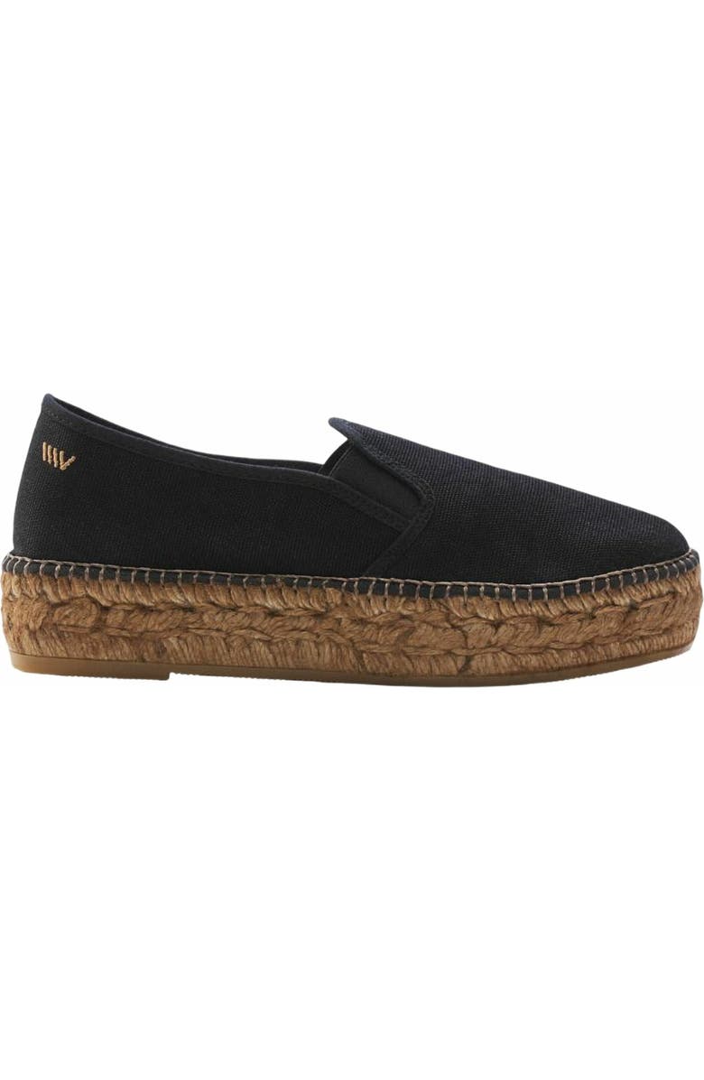 VISCATA Castell Canvas Espadrille Platforms, Main, color, Black