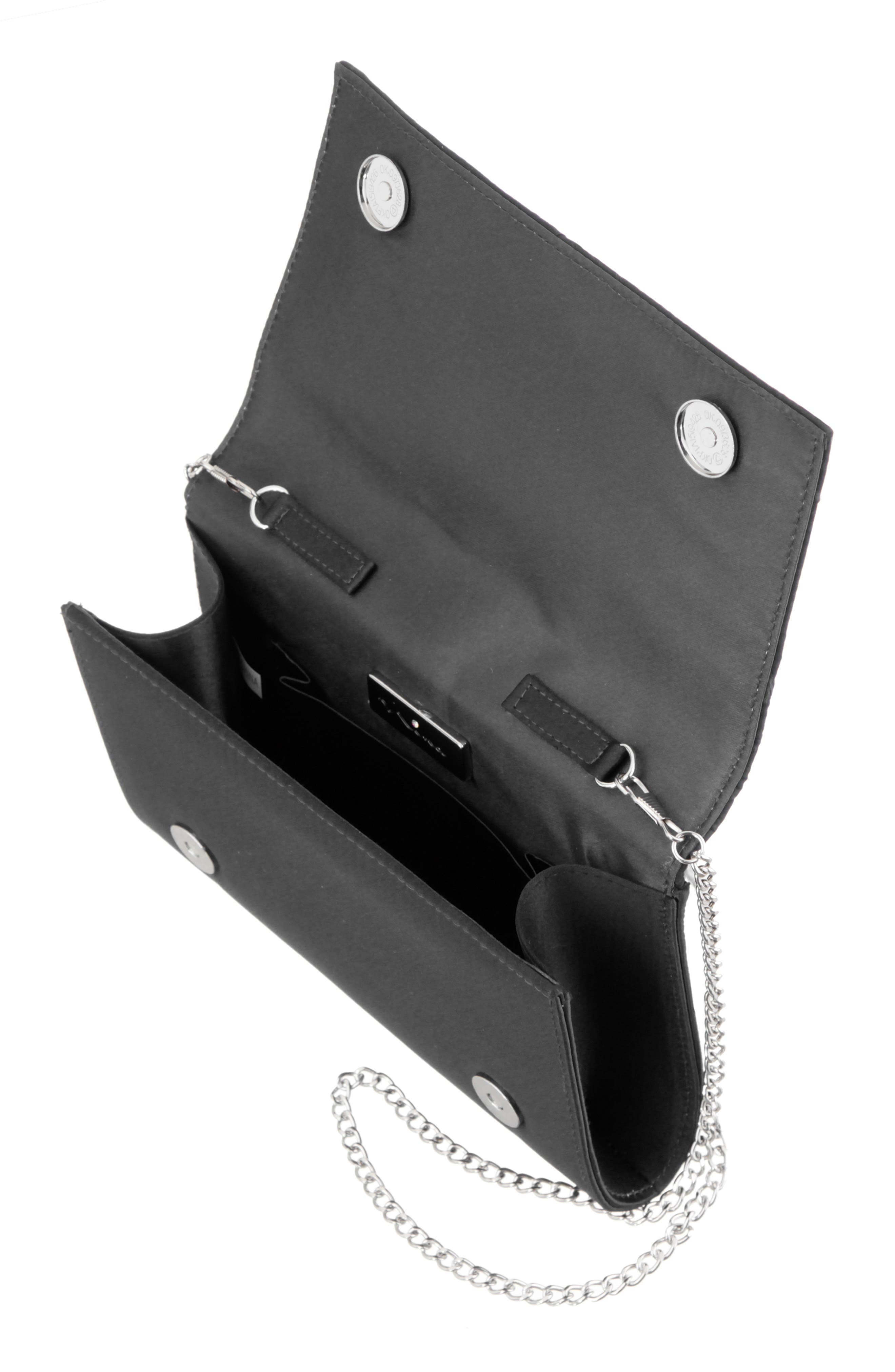 Nina Zoria Clutch, Alternate, color, Black