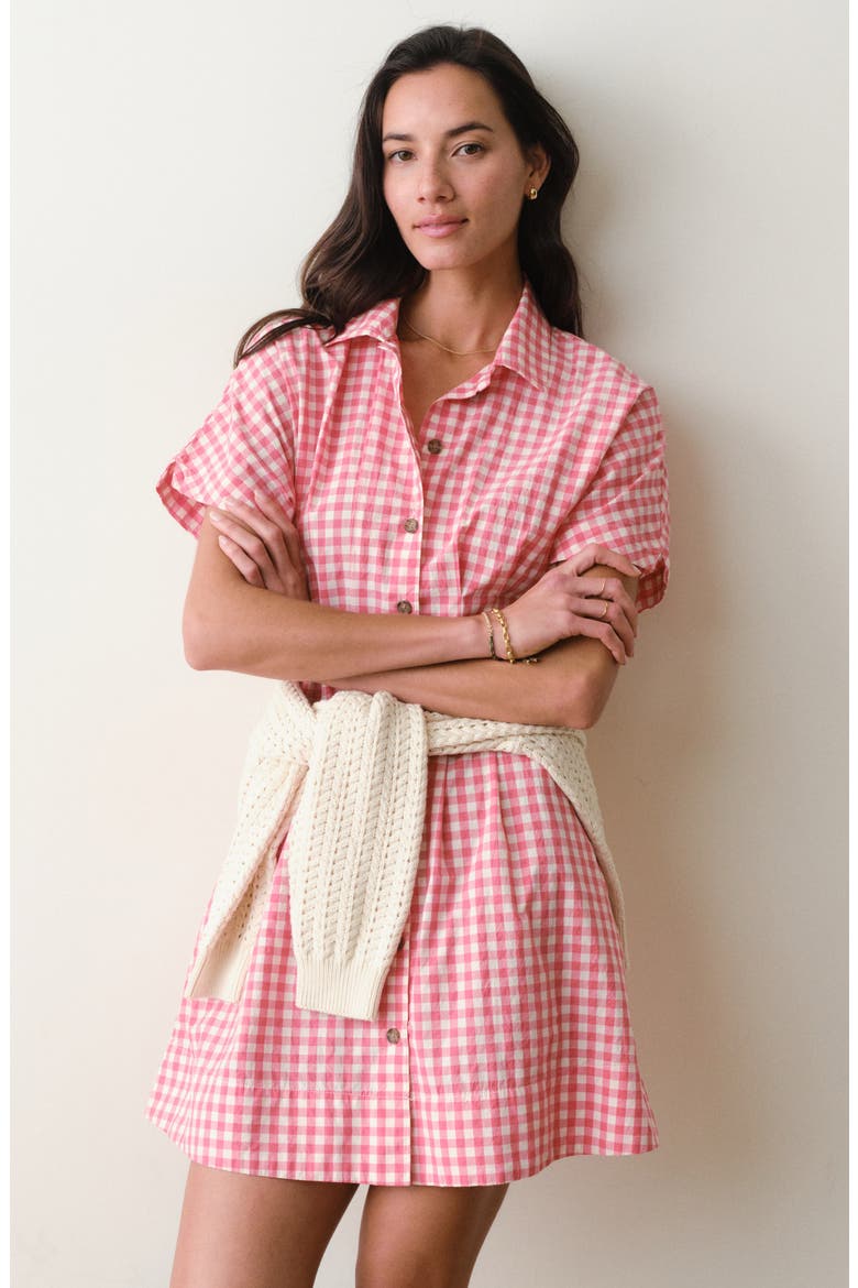 women's gingham shirt dress Gingham Shirt Dress