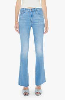 Fray Hem Flare Jeans