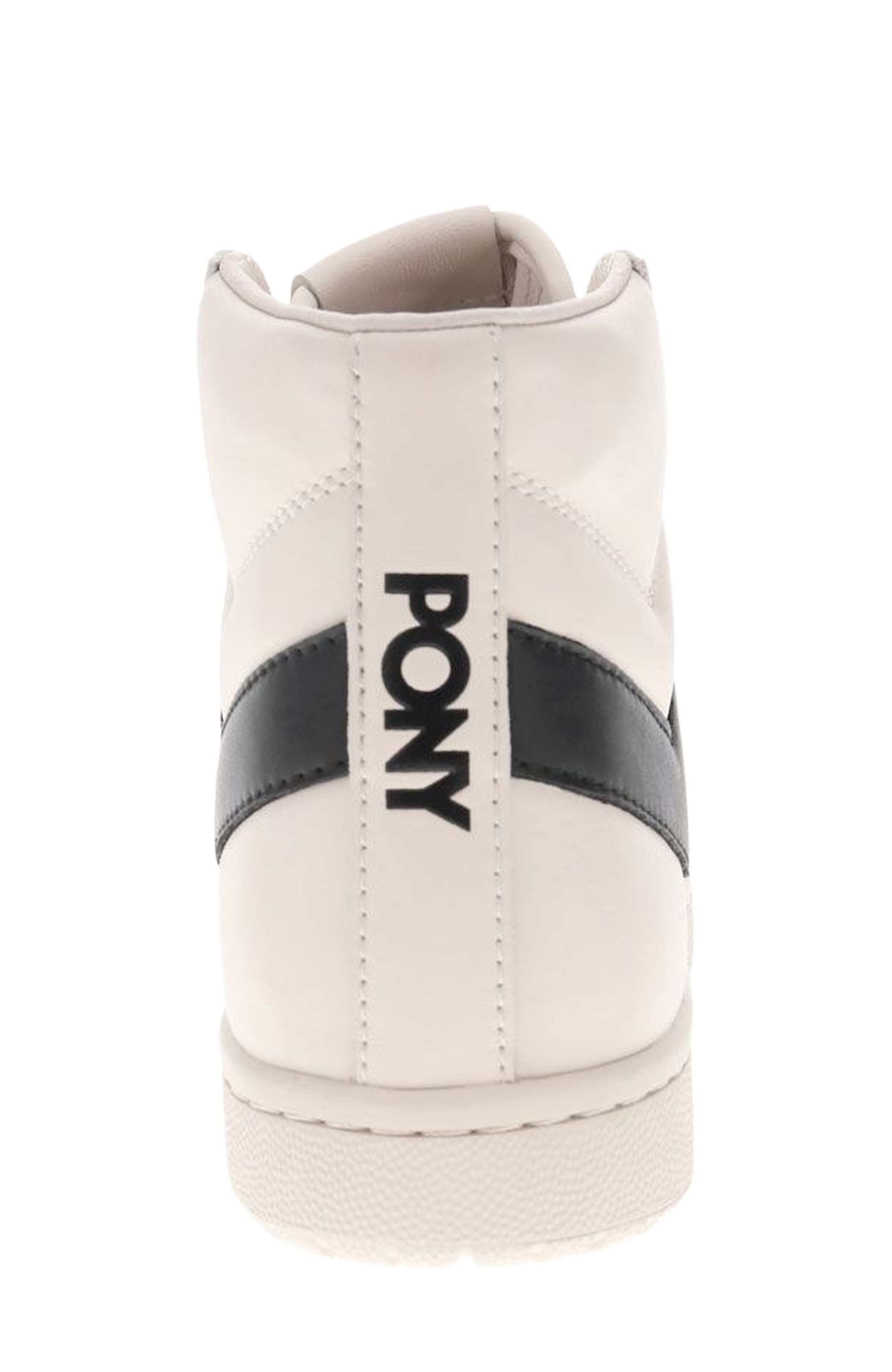 PONY M-80 High Sneakers, Alternate, color, Off White/Black