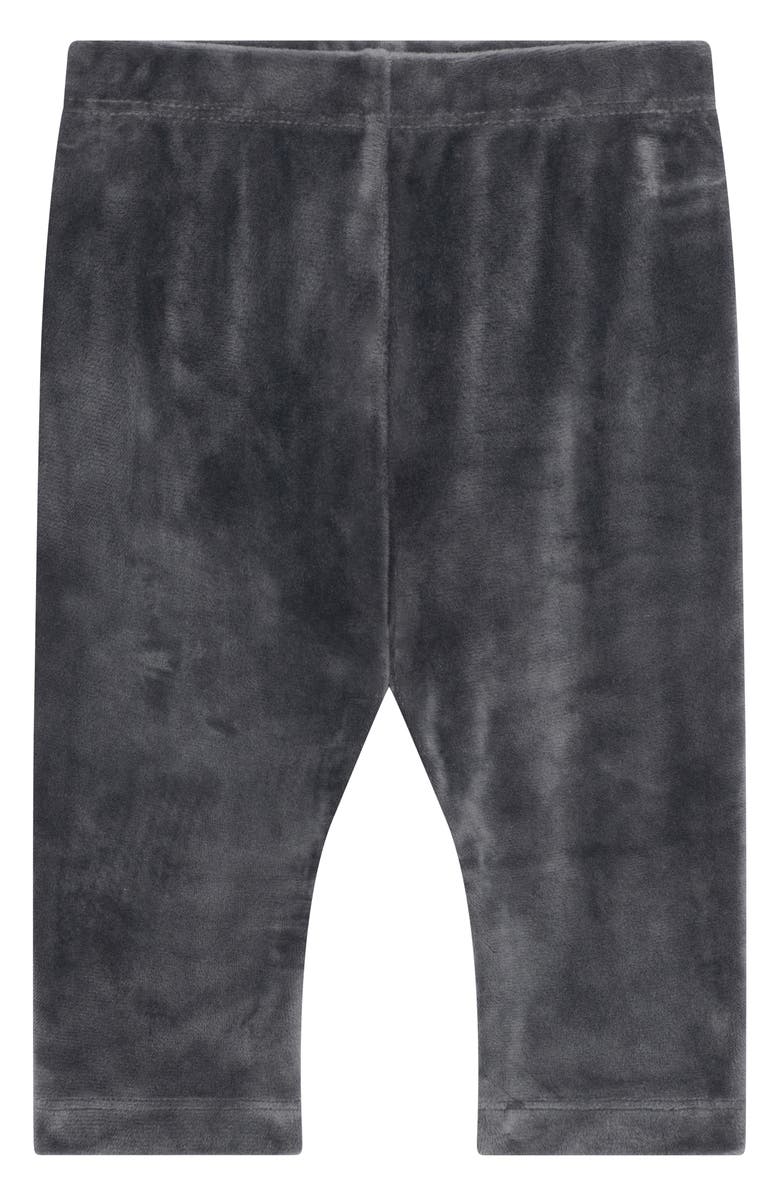 PL Baby by Petit Lem Peter Pan Collar Top, Velour Leggings & Headband Set, Alternate, color, Leopard