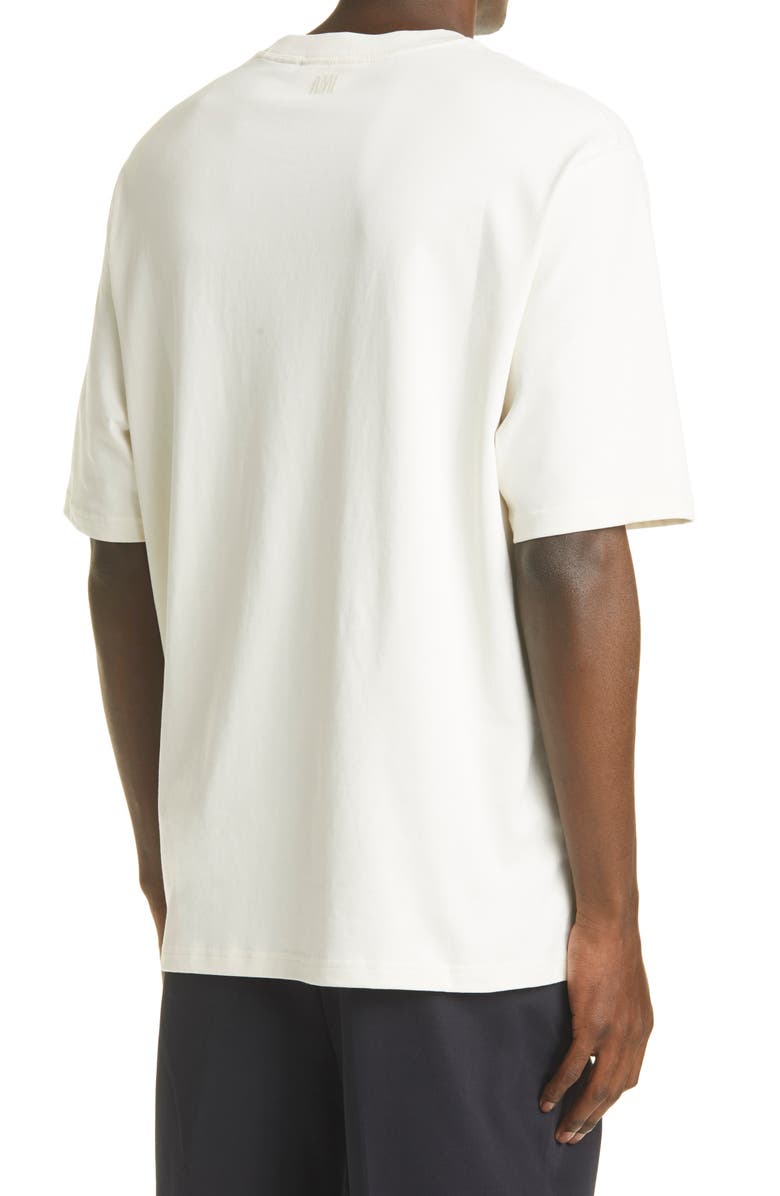 AMI Alexandre Mattiussi Men's Ami de Coeur Embroidered Organic Cotton T-Shirt, Alternate, color, 