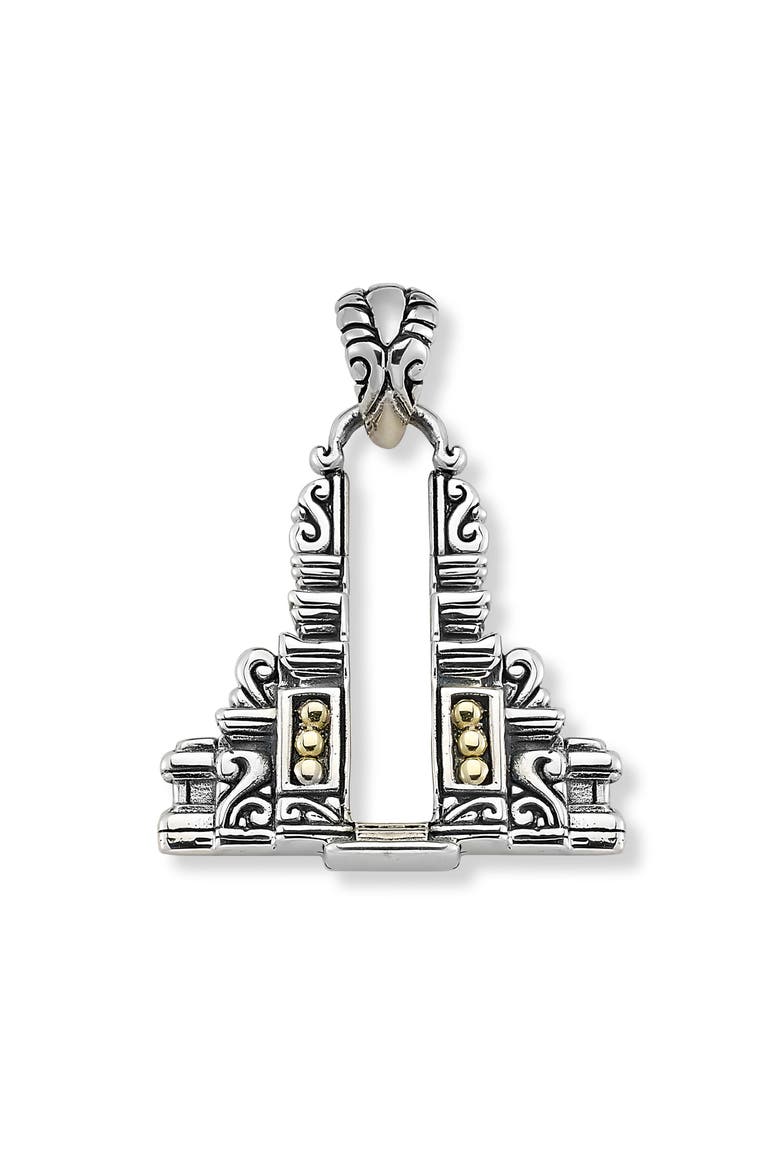 Two-Tone Bali Temple Pendant, Main, color, SILVER AND GOLD