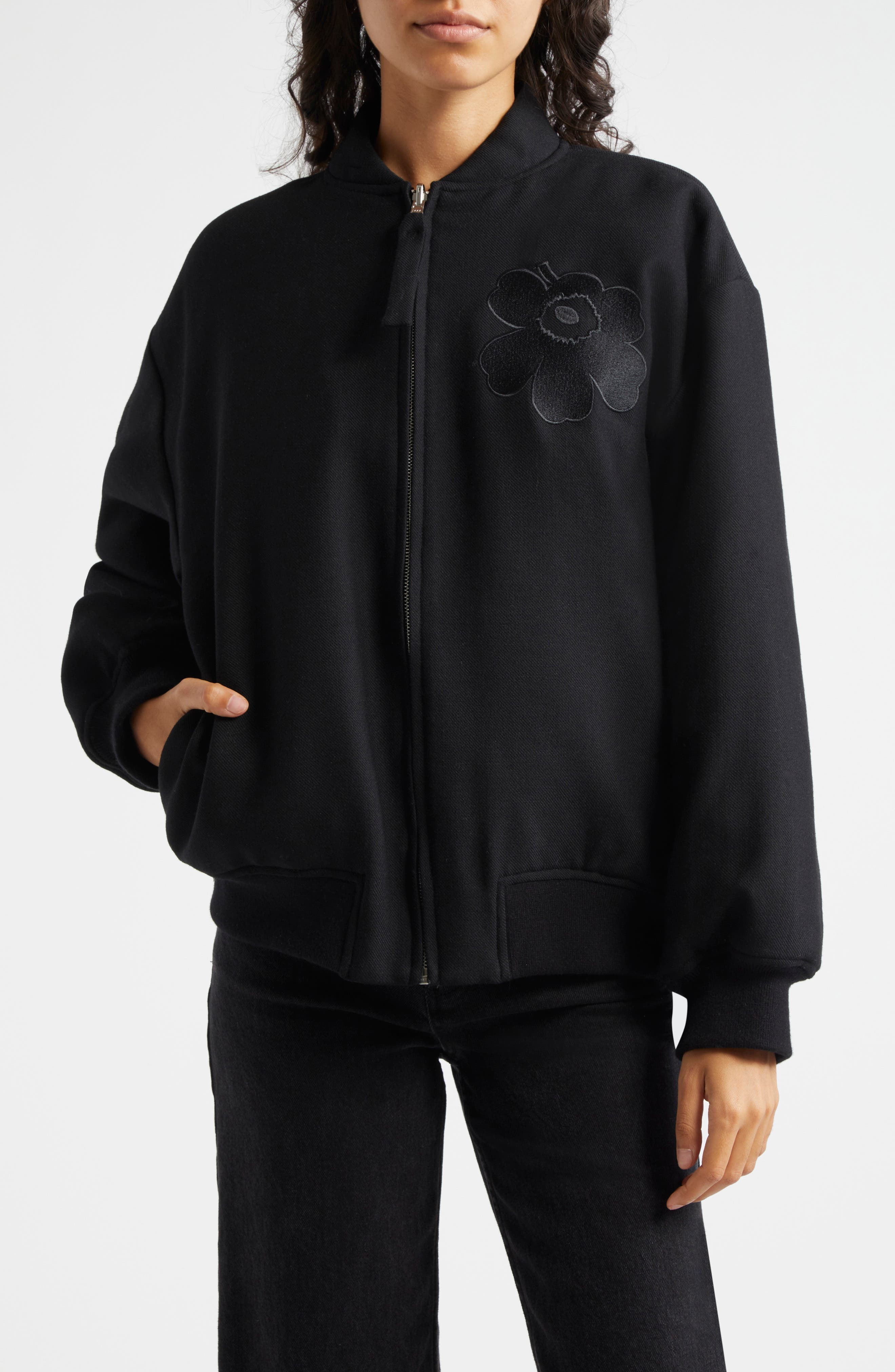 Marimekko Monumentti Wool Bomber in Black 
