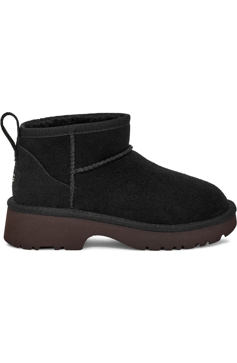 UGG<sup>®</sup> Kids' Classic Ultra Mini New Heights Platform Boot, Alternate, color, Black