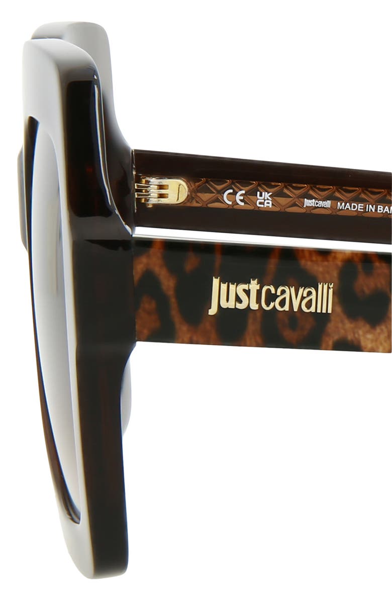 Just Cavalli 53mm Square Sunglasses, Alternate, color, Brown Brown Brown