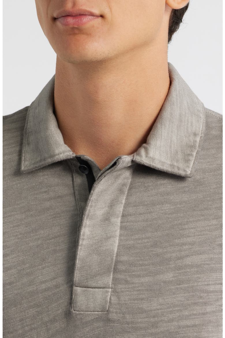 Washed Flame Rugby Polo Top, Alternate, color, GREY