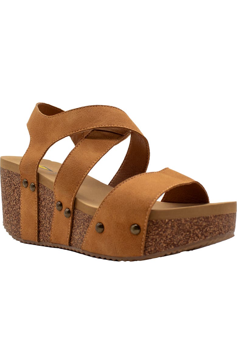 Volatile Sunkissed Water Resistant Wedge Platform Sandal, Main, color,