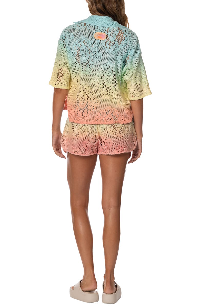 Maaji Pendiente Ryto Cover-Up Shorts, Alternate, color, Light/ Pastel Blue