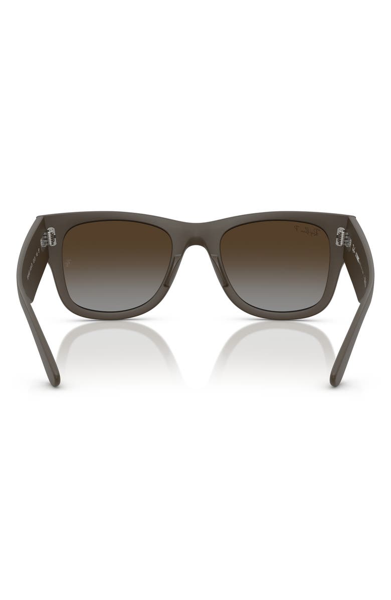 Ray-Ban Mega Wayfarer Liteforce 52mm Square Sunglasses, Alternate, color, Brown