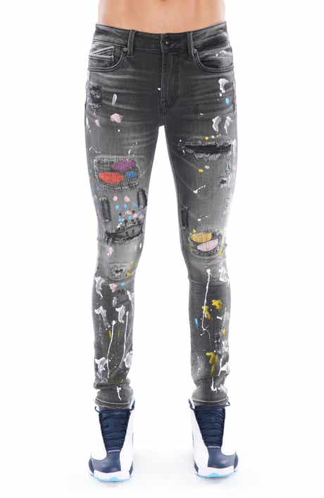 Cult of Individuality Punk Ripped Stretch Super Skinny Jeans