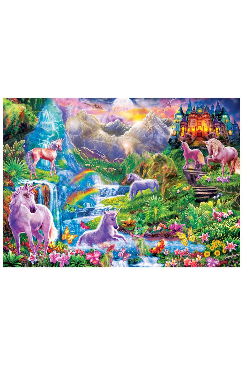 Unicorns Retreat 500 Piece Jigsaw Puzzle, Alternate, color, Multicolor
