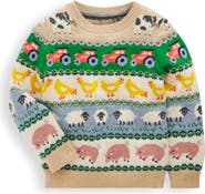 Mini Boden Kids' Farm Fair Isle Sweater