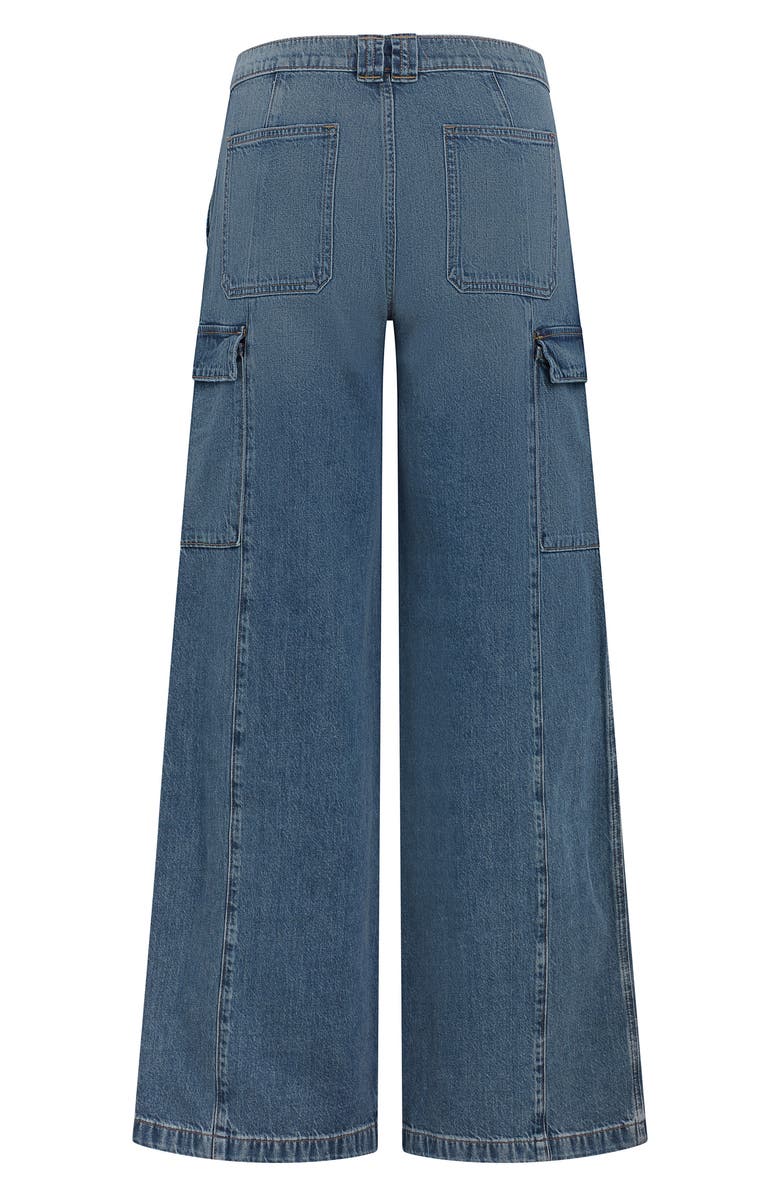 Hudson Jeans Wide Leg Cargo Maternity Jeans, Alternate, color, 