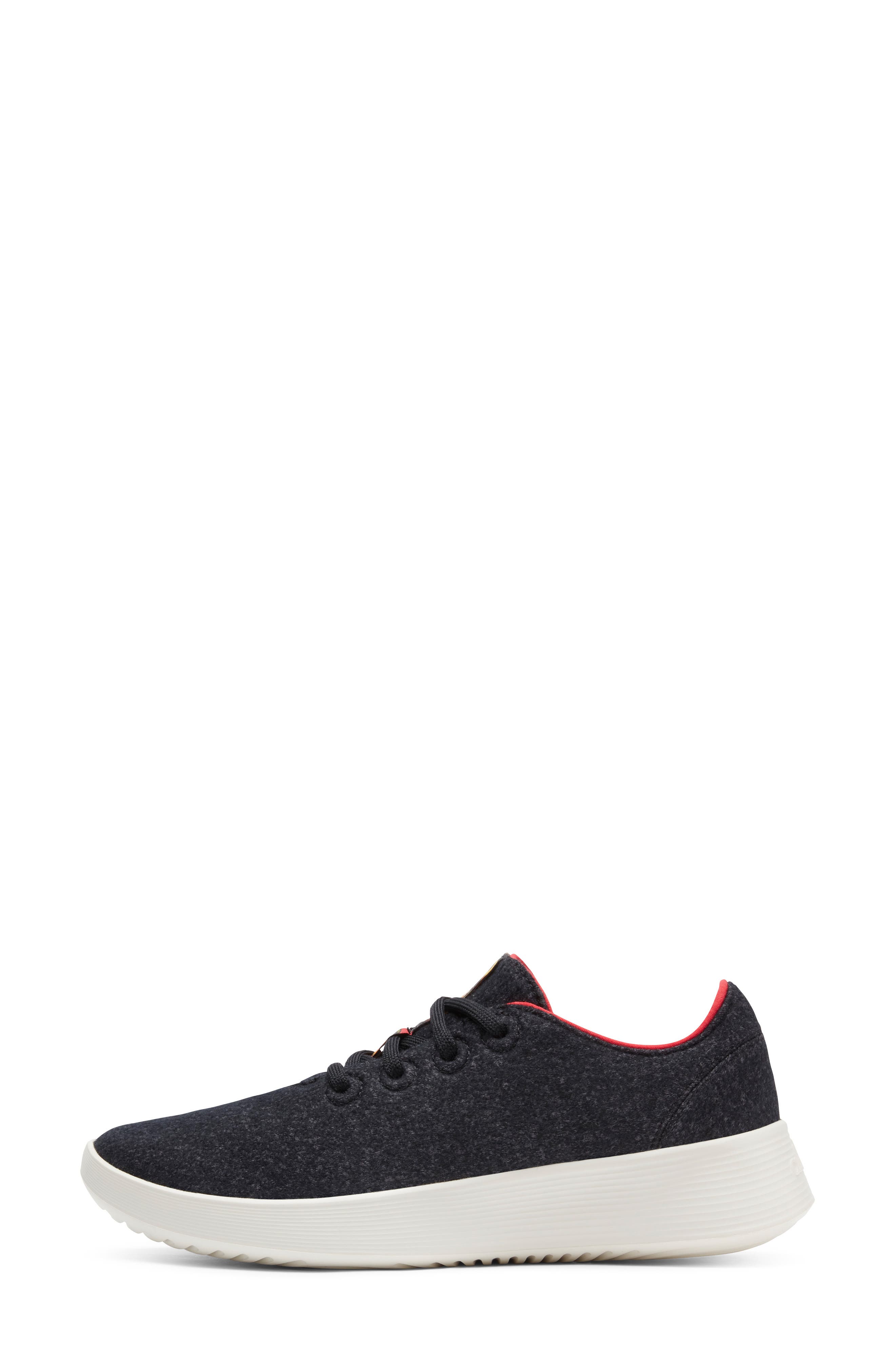 Allbirds Wool Runner Go Sneaker, Alternate, color, Natural Black/ Kea Red