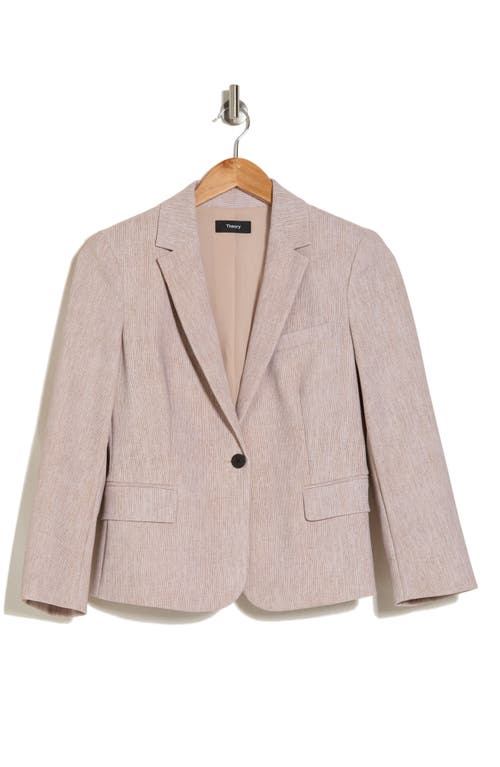Theory Shrunken Blazer In Neutral