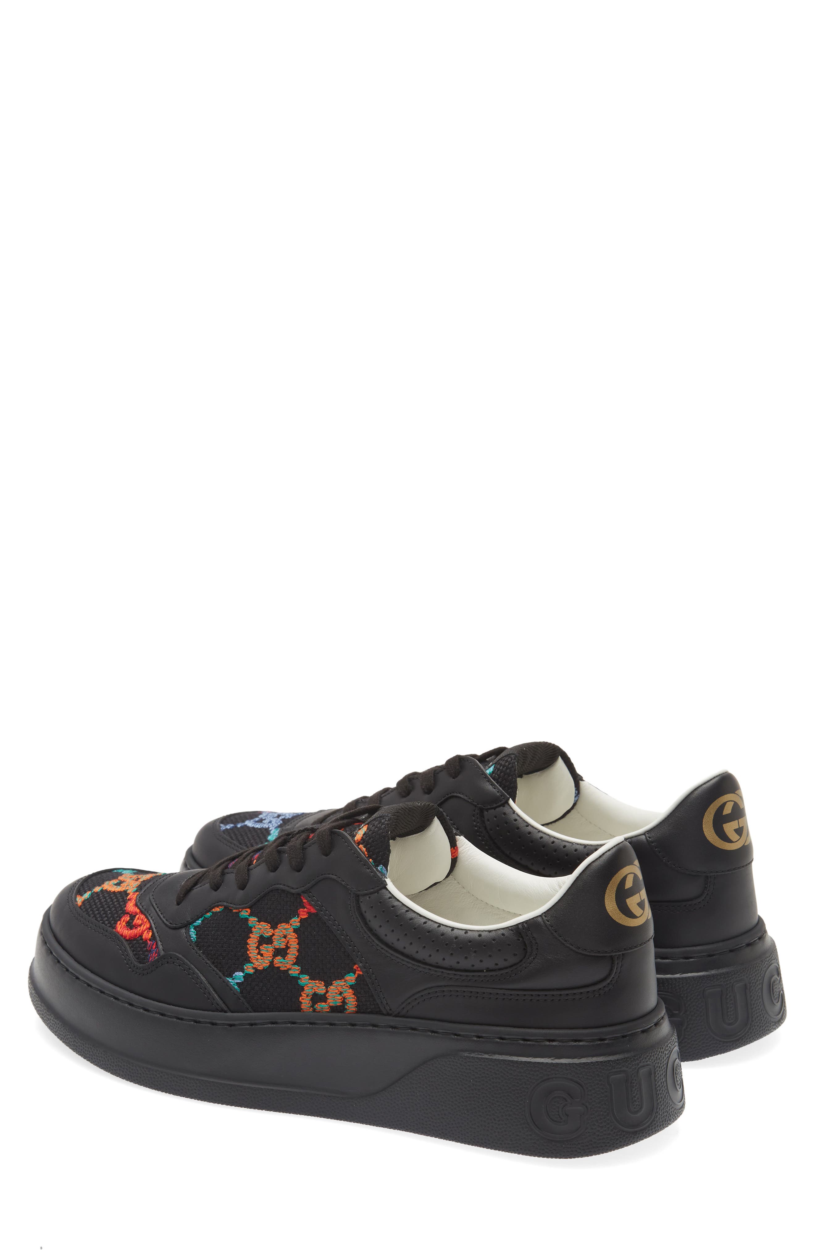 Gucci Chunky B Embroidered Sneaker, Alternate, color, 