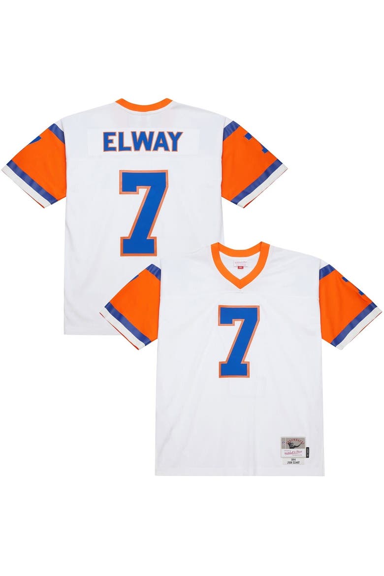 Men's Mitchell & Ness John Elway White Denver Broncos 1994 Legacy Replica Jersey, Alternate, color, White