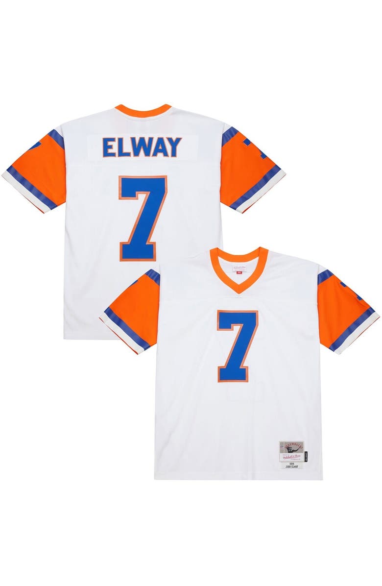 Mitchell & Ness Men's Mitchell & Ness John Elway White Denver Broncos 1994 Legacy Replica Jersey, Alternate, color, White