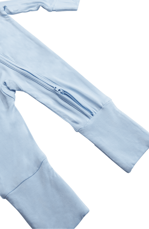 Kindred Bravely Zip Up Baby Pajamas In Blue