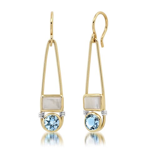 "Candy Rush" Double Gemstone Linear Earring