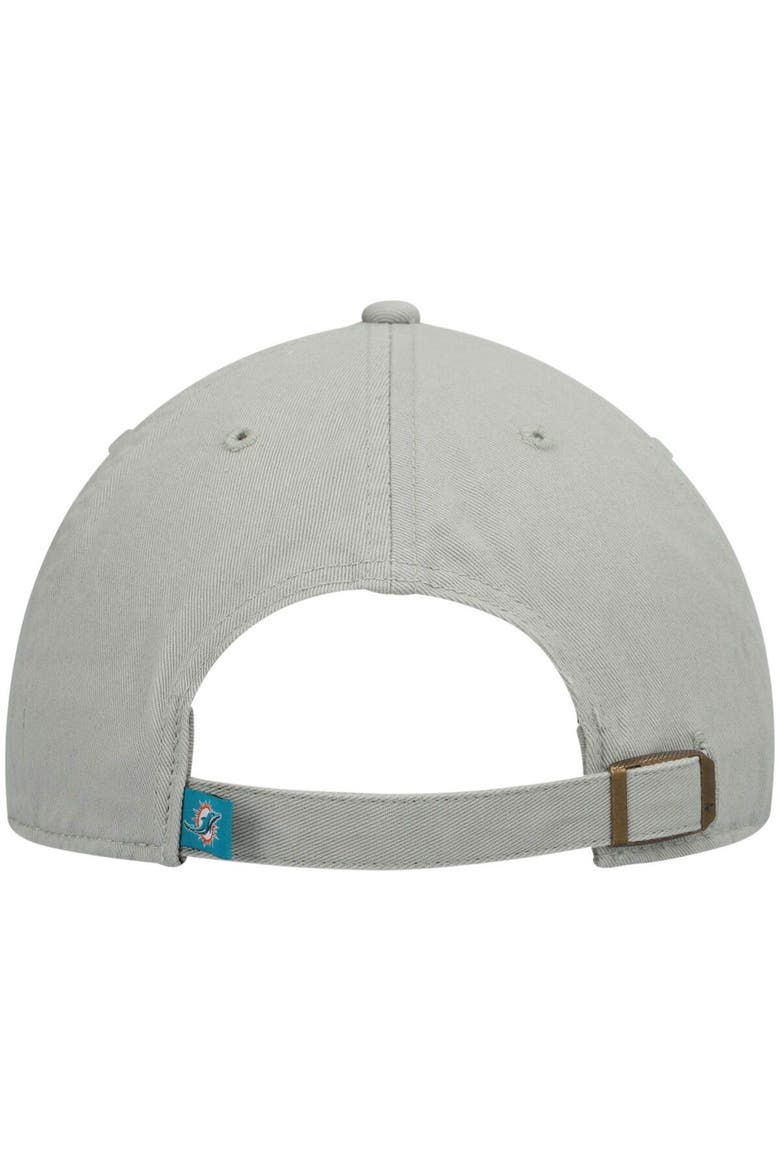 Men's '47 Gray Miami Dolphins Clean Up Adjustable Hat, Alternate, color, Gray