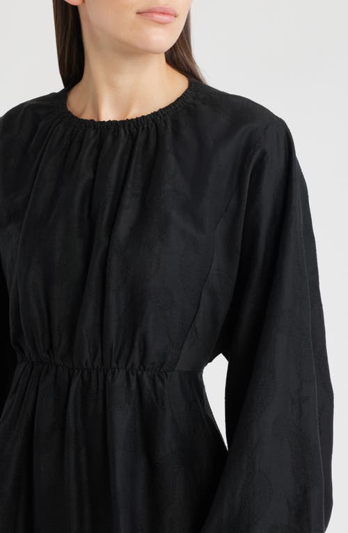 Frnch Oellit Long Sleeve Dress In Black