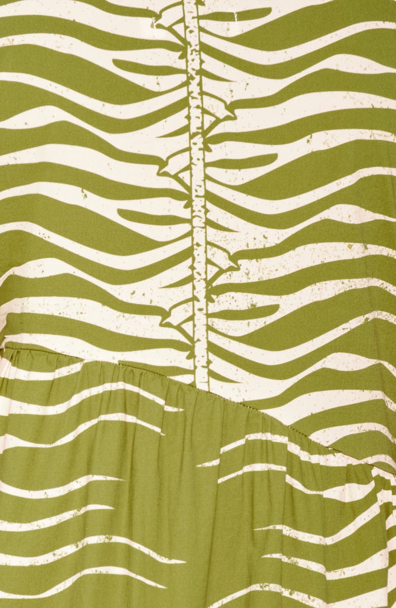 The Lulo Project Tulum Snakeskin Print Cotton Top, Alternate, color, Green Snake