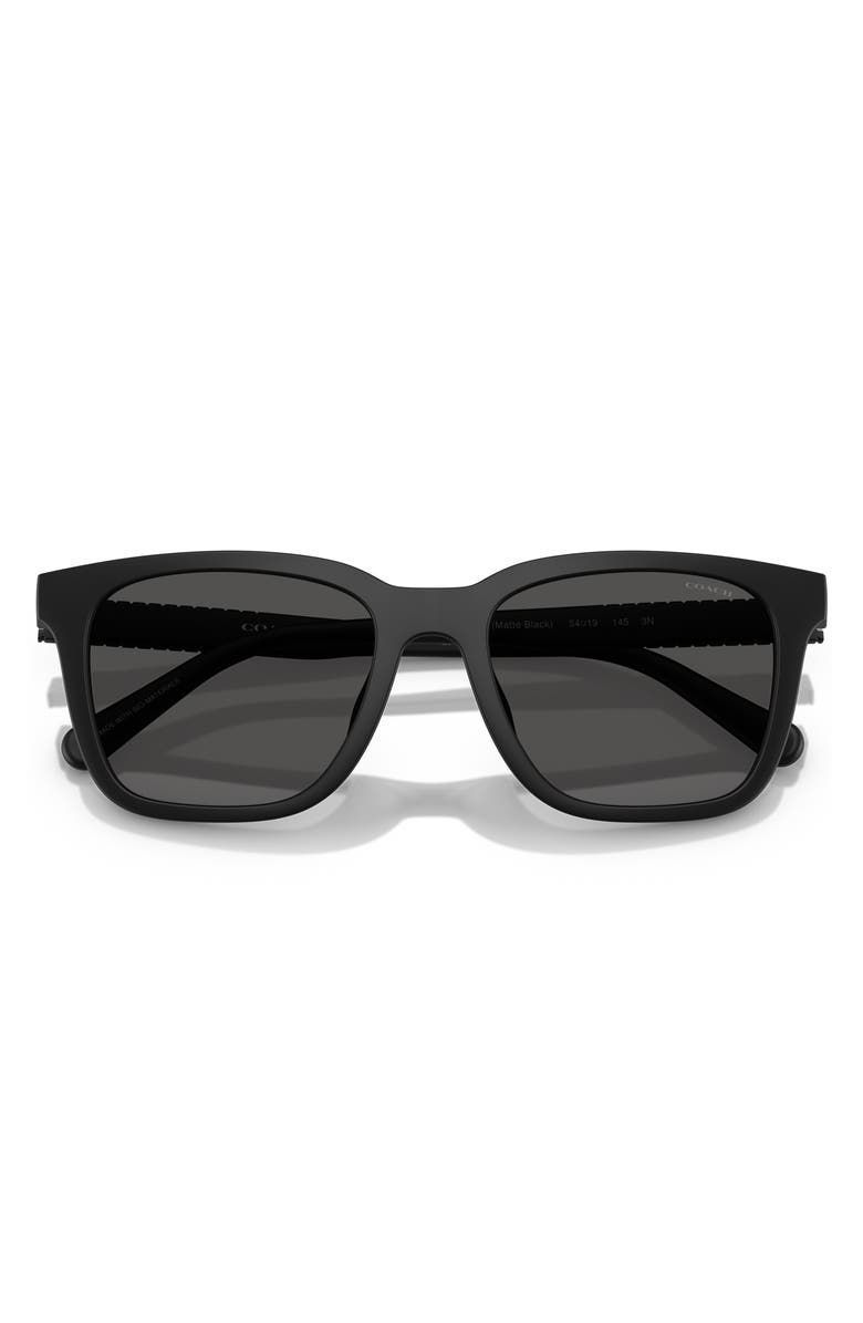 COACH 54mm Square Sunglasses, Alternate, color, Matte Black / Grey Solid