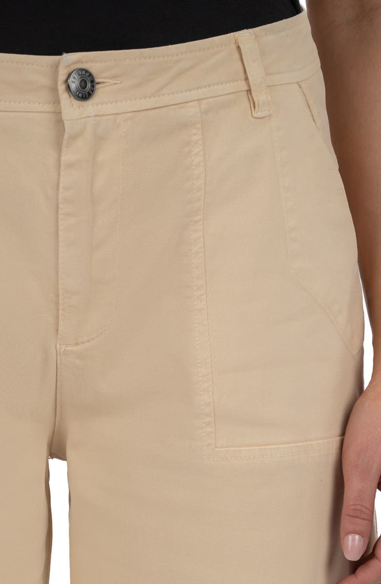 KUT from the Kloth Ashton Crop Barrel Linen Blend Pants, Alternate, color, 