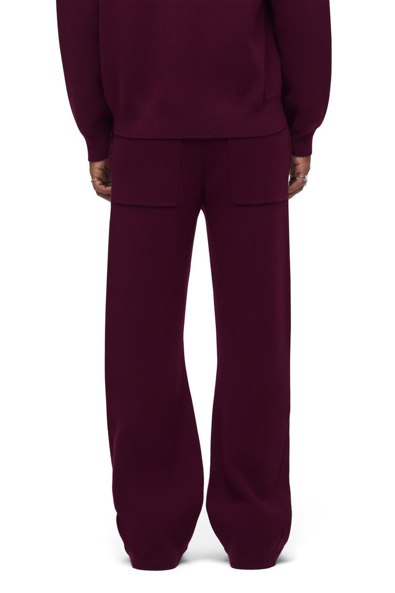 Cotton & Cashmere Double Knit Kick Flare Pants, Alternate, color, BORDEAUX