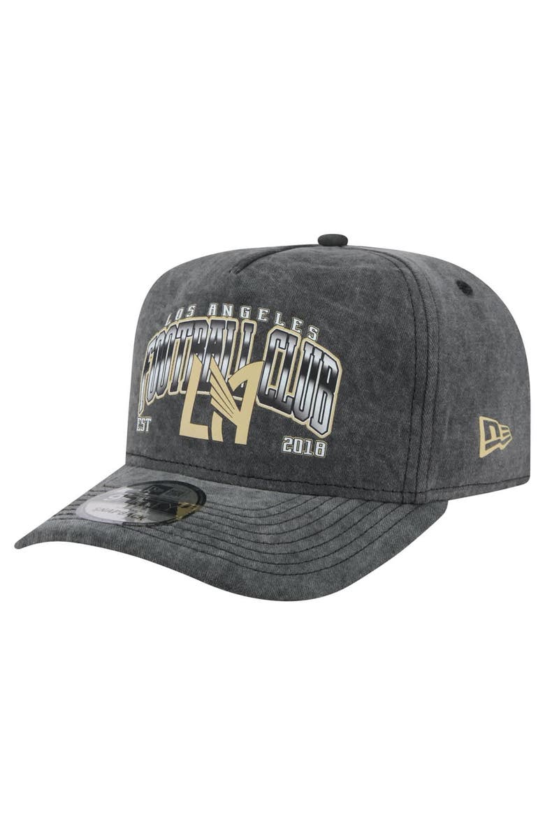 New Era Men's New Era  Black LAFC Washed 9FIFTY A-Frame Adjustable Hat, Main, color, Black