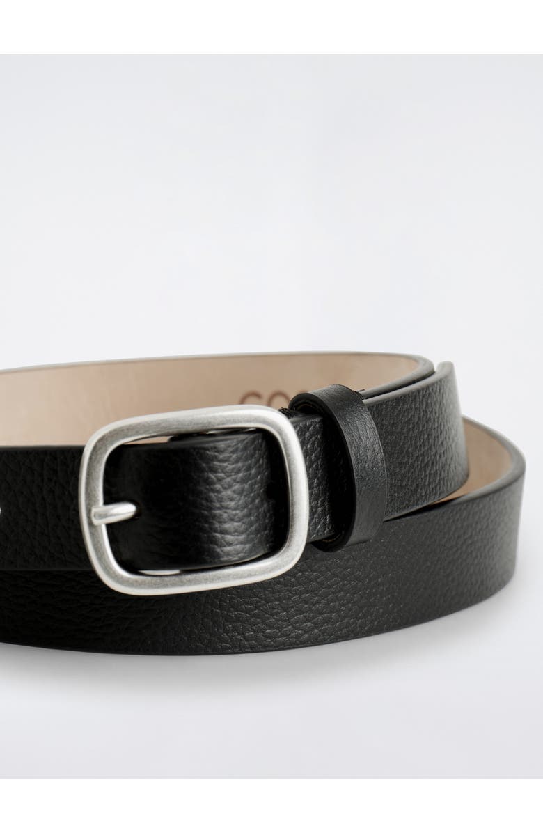 COS Grained-Leather Belt, Alternate, color, Black