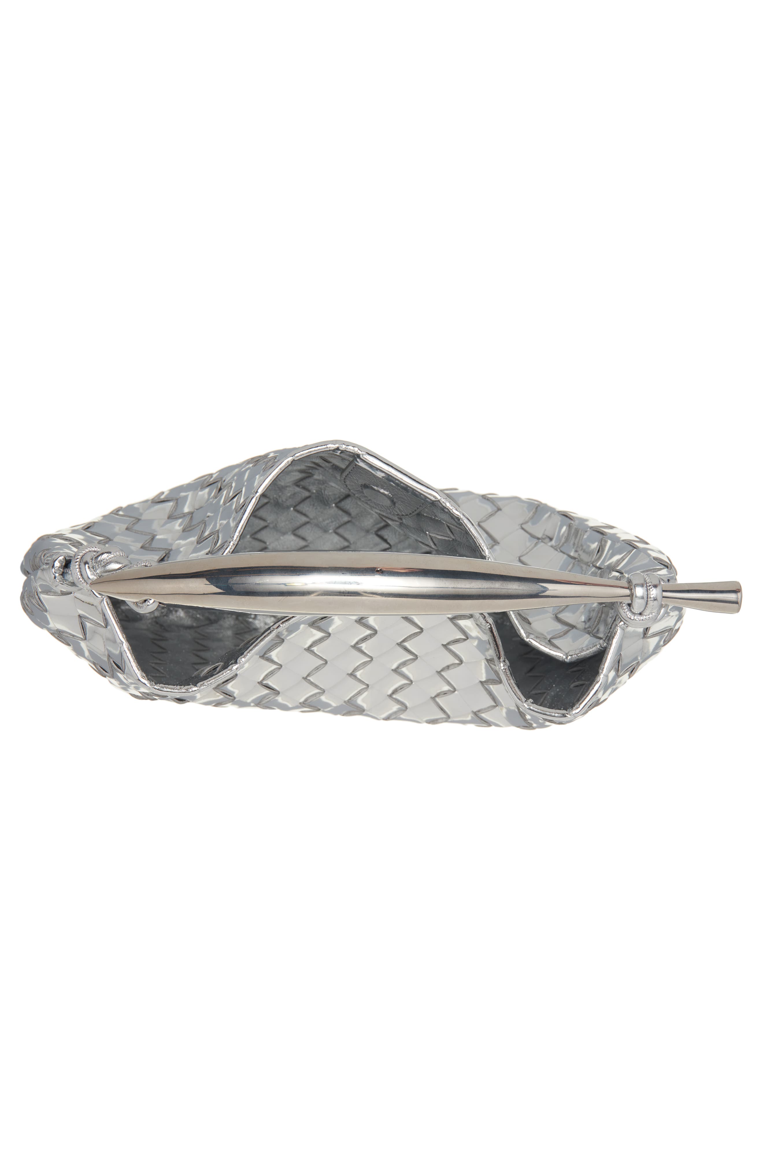 Bottega Veneta Small Sardine Intrecciato Leather Top Handle Bag, Alternate, color, Silver/ Vintage