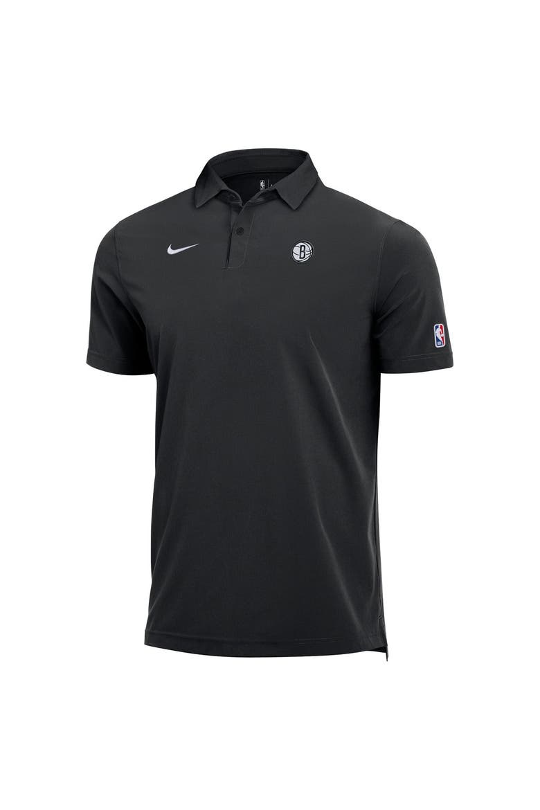 Men's Nike  Black Brooklyn Nets 2026/27 Dri-FIT Coaches Polo, Alternate, color, Black