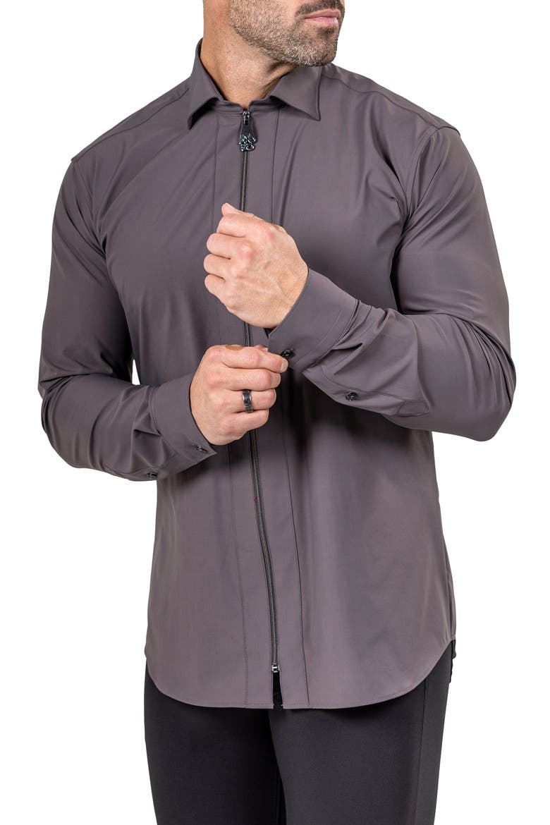 Zip Jacket, Alternate, color, BROWN
