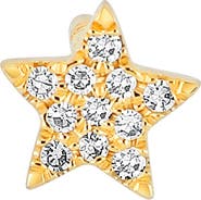EF Collection Single Diamond Star Stud Earring