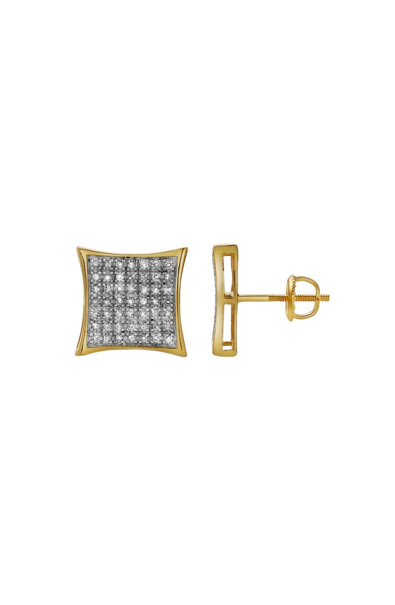 LuvMyJewelry Deleite 10K Yellow Gold Diamond Unisex Earrings - 0.24 Cts, Alternate, color, 10K Yellow Gold