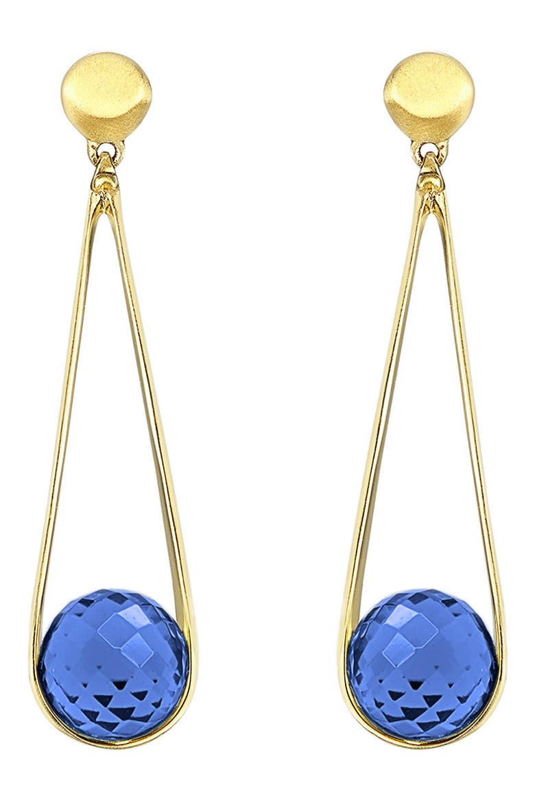 Mini Ipanema Drop Earrings, Main, color, MIDNIGHT BLUE/GOLD