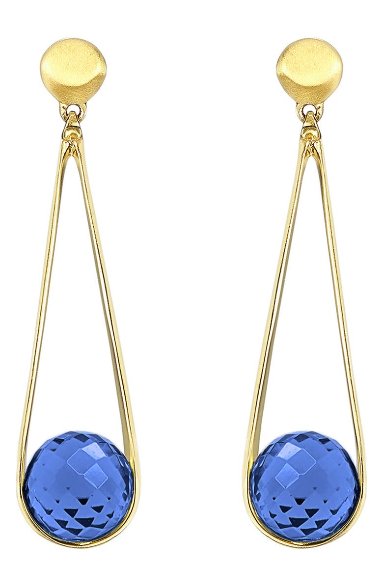 Dean Davidson Mini Ipanema Drop Earrings, Main, color, Midnight Blue/Gold