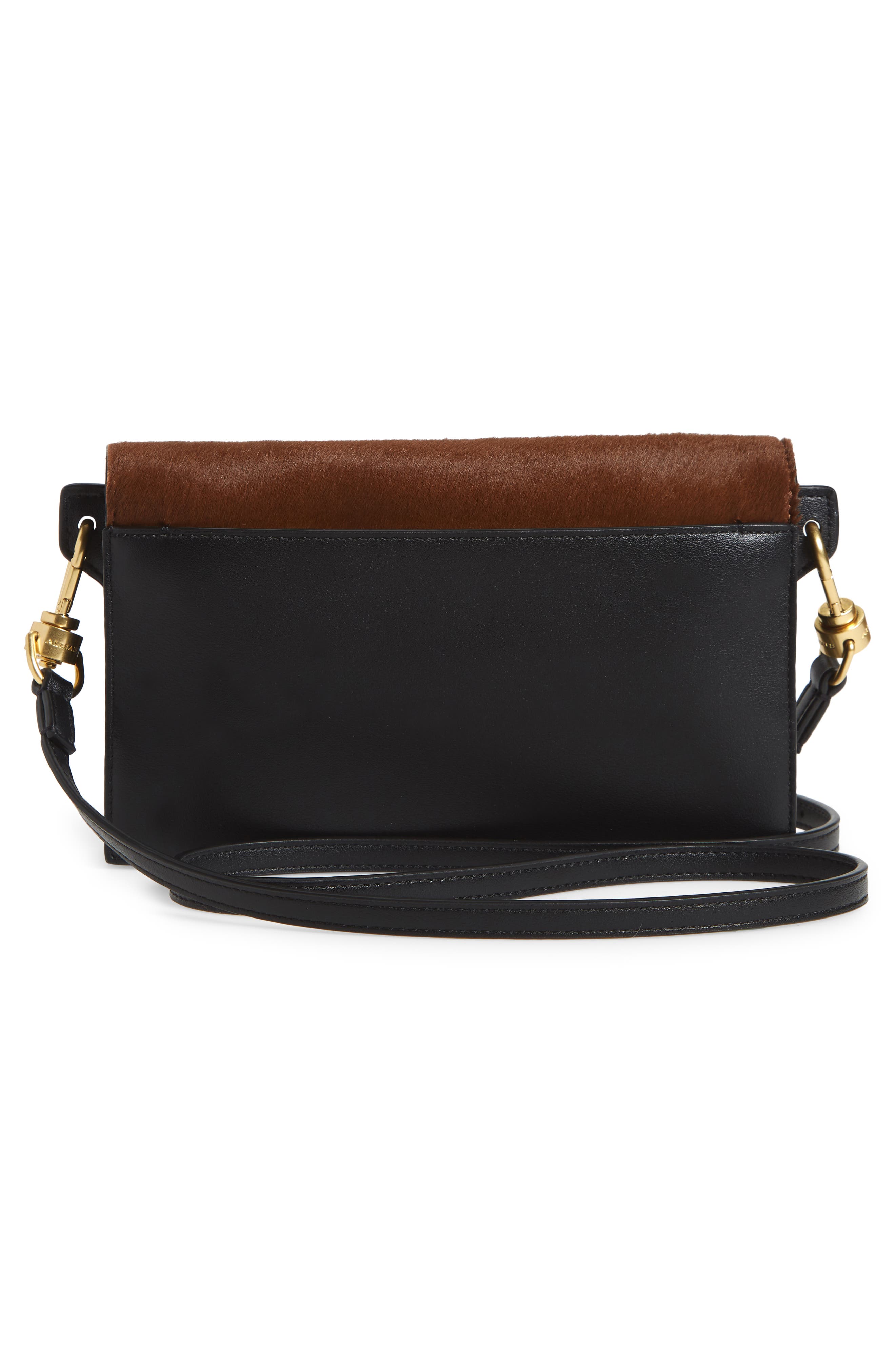AllSaints Smith Genuine Calf Hair Crossbody Bag, Alternate, color, 