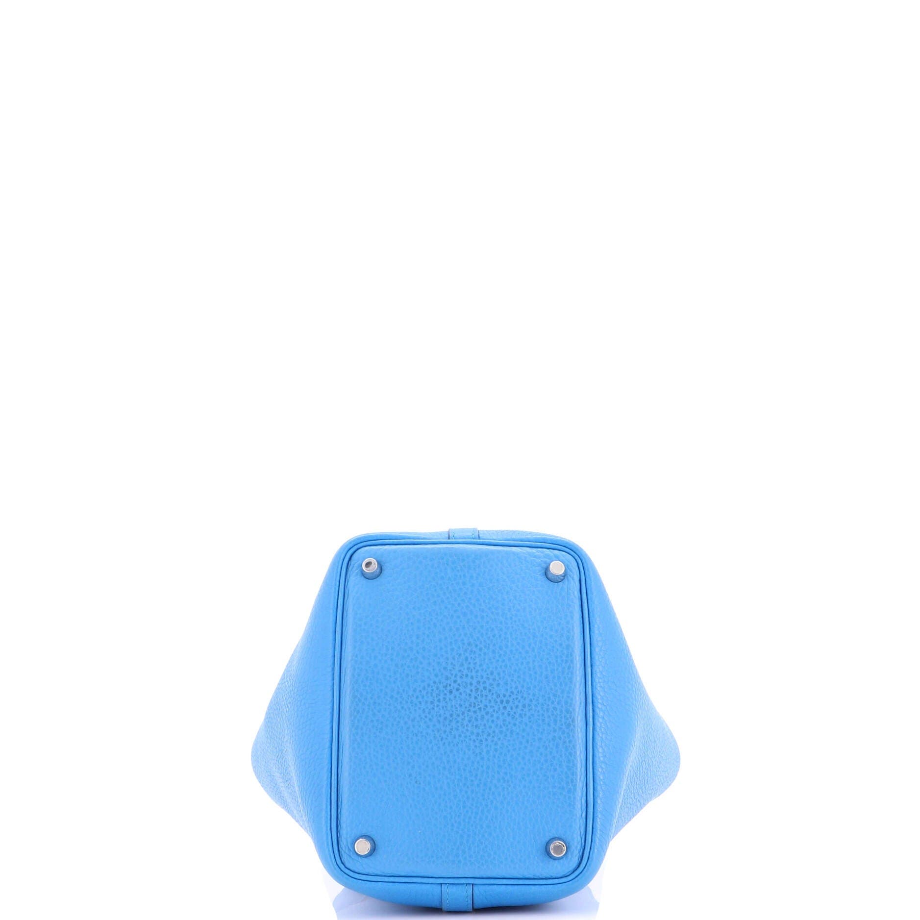 Pre-Owned Hermes Picotin Lock Bag Clemence PM, Alternate, color, Bleu Zanzibar