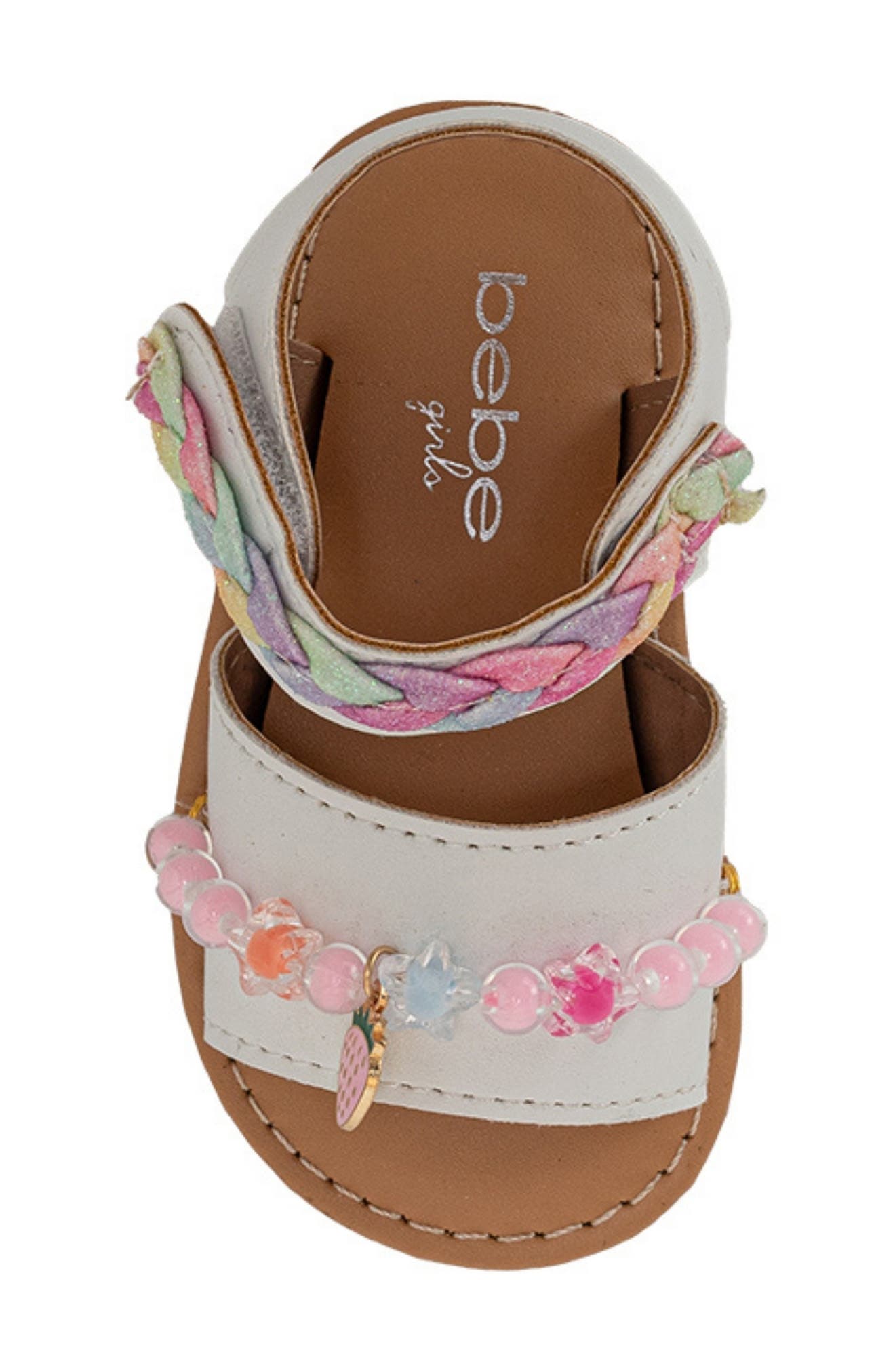 bebe Selah Sandal, Alternate, color, White